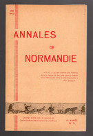 ANNALES DE NORMANDIE 1962 Pélerinages Famille Pouchet Pont Audemer Aumale - Normandie