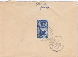 NIKOLAI GOGOL- WRITER, STAMP ON COVER, 1952, ROMANIA - Cartas & Documentos