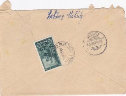 YOUTH PIONEERS PLANTING TREES, STAMP ON COVER, 1952, ROMANIA - Brieven En Documenten