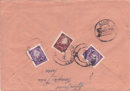 REPUBLIC COAT OF ARMS, STAMPS ON COVER, 1950, ROMANIA - Covers & Documents