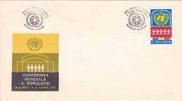 POPULATION WORLD CONFERENCE, COVER FDC, 1974, ROMANIA - FDC