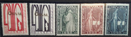 BELGIQUE 1928, Abbaye D' ORVAL, 5 Timbres Yvert No 258 / 262 ,  Neufs * MH TB - Unused Stamps