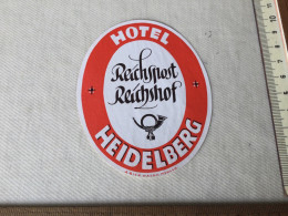 Hotel Reichspost -Reichshof In Heidelberg Duitsland - Hotel Labels