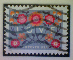 United States, Scott #5660, Used(o), 2022, Love Stamp: Flowers, (58¢) - Used Stamps