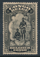 BELGIAN CONGO 1915 ISSUE "BLACK PRINTING" COB 71 WARRIOR LH - Ungebraucht