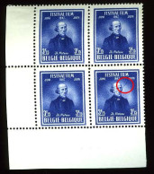 748-Cu ** - Blauwe Schuine Lijn - MNH - 1931-1960