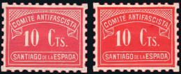 Jaén - Guerra Civil - Em. Local Republicana - Santiago De La Espada - Allepuz * 12/13 "10 Cts. Comité Antifascista" - Emisiones Repúblicanas