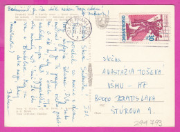 294793 / Czechoslovakia PRAHA - Prazsky Hrad A Karluv Most NOve Zamecue Schody PC 1978 USED Russian Revolution - Covers & Documents