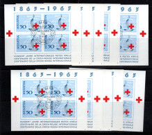 1963 Red Cross ; 10 Different Block Numbers Used/gest  (ch424) - Bloques & Hojas