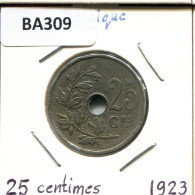 25 CENTIMES 1923 BELGIEN BELGIUM Münze #BA309.D.A - 25 Cents