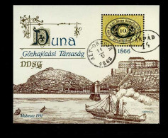 Hungary - Block With Boat On The Donau - Bateaux