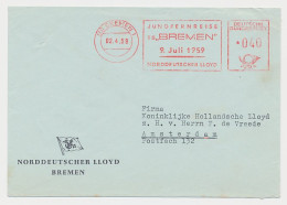 Meter Cover Germany 1959 TS Bremen - Maiden Voyage - Ocean Liner - Norddeutscher Lloyd - Ships