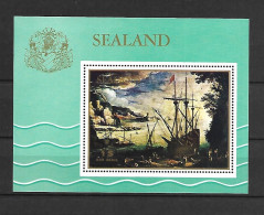 Sealand 1969 Art - Paintings - Ships MS MNH - Ships