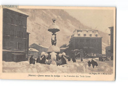 MOREZ JURA Sous La Neige - La Fontaine Des Trois Lions - Très Bon état - Morez