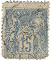 Y&T : 90 (o) - Bien Décentré - Timbre France - 1877 - Paix Et Commerce - VARIETE - Unclassified