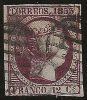 Espagne      .  Y&T   .   18  (2 Scans) .     1853    .     O   .     Oblitéré - Gebruikt