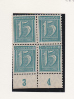 1 Bloc Block  4 Timbres  **   Mi   160    15 Deutsches Reich - Ongebruikt