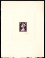 MONACO(1957) Princess Grace. Die Proof In Brown Signed By The Engraver GANDON. Scott No 396, Yvert No 483. - Altri & Non Classificati