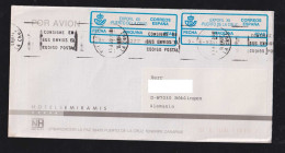 Spain 1993 Cover PUERTO DEL LA CRUZ X BÖBLINGEN Germany ATM Lable Stamps - Lettres & Documents