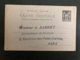 CP EP SAGE 10c NEUVE A BARDET Entrepreneur De Peinture PARIS - Bijgewerkte Postkaarten  (voor 1995)