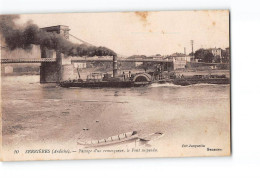 SERRIERES - Passage D'un Remorqueur - Le Pont Suspendu - Très Bon état - Serrières