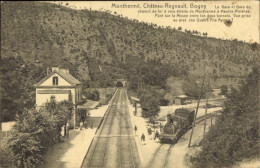 CPA Château-Regnault Bogny Sur Meuse Ardennes, Bahnhof, Lokomotive - Altri & Non Classificati