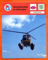 Reconnaissance En Hélicoptère Amazonie Fiche Illustrée Cousteau  N° 2009 - Avions