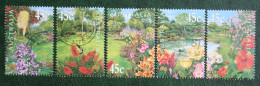 Flowers And Gardens 2000 (Mi 1907-1911 Yv 1816 A-E) Used Gebruikt Oblitere Australia Australien Australie - Usados