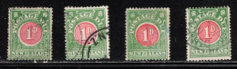NEW ZEALAND Scott # J17 Used X 4 - Used Stamps