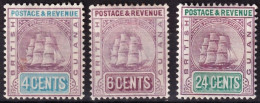 Guayana Británica, 1889 Y&T. 72, 73, 76, MH. - Guyana Britannica (...-1966)