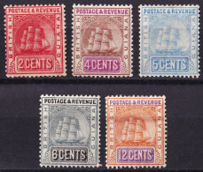 Guayana Británica, 1906-08 Y&T. 107, 108, 109, 110, 111,  MH. - Guyana Britannica (...-1966)