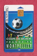 France- Coupe Du Monde France 98 Montpellier- Used Phone Card With Chip.  France Telecom 50 Units- Issued 4-98 - 1998