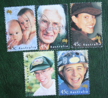 Australian Faces Of Australia  5 Values 2000 (Mi - Yv -) Used Gebruikt Oblitere Australia Australien Australie - Usados