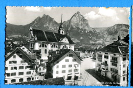 VIX242, Schwyz Und Die Mythen, Hotel Rossli, 3072, Photoglob Wehrli Vouga, 3072, Non Circulée - Schwytz