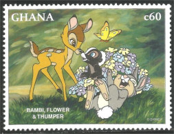 450 Ghana Disney Bambi Deer Fawn Faon Lapin Rabbit Hare Kaninchen Coniglio MNH ** Neuf SC (GHA-193) - Conigli