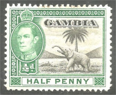 404 Gambia George VI Elephant Elefante Norsu Elefant Olifant MH * Neuf (GAM-41) - Elefantes