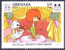 460 Grenada Disney Dog Show Salon Chien Bichon MNH ** Neuf SC (GRE-89b) - Chiens