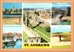 ST. ANDREWS, EDINBURGH, SCOTLAND, MULTIPLE VIEWS, ARCHITECTURE, BOATS, PORT, RUINS, UNITED KINGDOM, POSTCARD - Midlothian/ Edinburgh