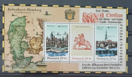 2020 - Denmark - MNH - Ancient Postal Routes - Souvenir Sheet Of 3 Stamps - Unused Stamps
