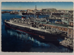 1958 GENOVA TRANSATLANTICI IN PORTO - Genova (Genoa)