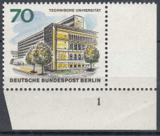 Berlin 1965 Mi.261 ** Postfr. MNH 70 Pfg. Eckrand UR Formnummer FN 1   (70656 - Otros & Sin Clasificación