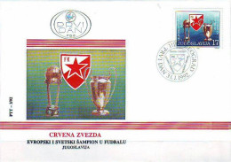 Yugoslavia 1992 Soccer Red Star Football Club Belgrade European And World Champion, Sport. FDC - Briefe U. Dokumente