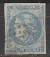 RARETE NUANCE "OUTREMER" N°46Ae Signé Scheller Cote 3500€ - 1870 Bordeaux Printing