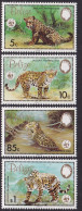 1983 Belize WWF Jaguars Cats  Complete Set Of 4 MNH - Belize (1973-...)