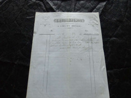 F-550 , Facture, SERRURIER , Grue Et Fouloirs , L.GUILHAUMOU , Cruzy,Hérault, 1881 - Drogisterij & Parfum