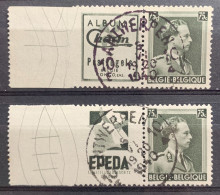 België, 1938-39, PU108/09, Gestempeld ANTWERPEN, OBP 15€ - Usados