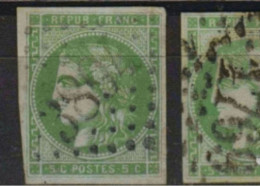 NUANCE VERT JAUNE FONCE Lim TRES FONCE (apposé à Foncé Signé JF Brun) N°42Ba TBE Signé Cote>> 300€ - 1870 Bordeaux Printing