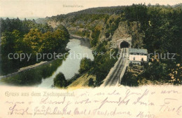 43347336 Zschopautal Harrasfelsen Bahntunnel Zschopautal - Zschopau