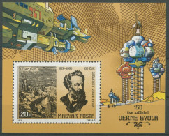 Ungarn 1978 150. Geburtstag Von Jules Verne Block 133 A Postfrisch (C92548) - Blokken & Velletjes