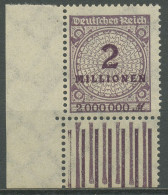 Deutsches Reich Inflation 1923 Walzendruck Ecke Unt. Links 315 AWa UR Postfrisch - Ongebruikt